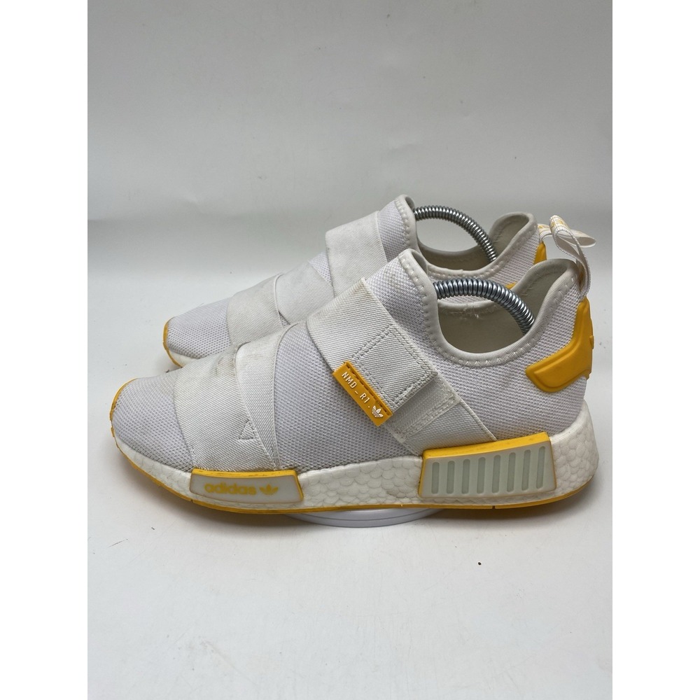 adidas Shoes Women Size 9 NMD_R1 Strap White Gold Athletic Slip On 4158 - Picture 5 of 11